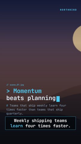 Terminal template, Full-bleed image layout, 9:16